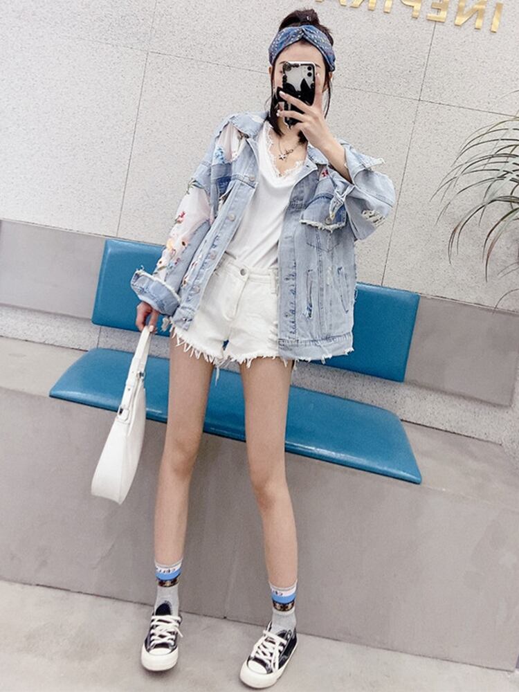 スプリングジャケット ルーズトップス カジュアル 大きめサイズ 春物 ミックスインファッション5154052005