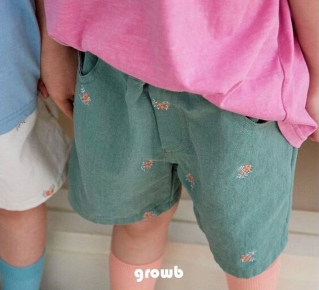 【予約】GROW-B / flower half pants