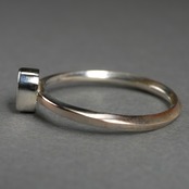 【１点もの】四分一銀リング #13 サファイア