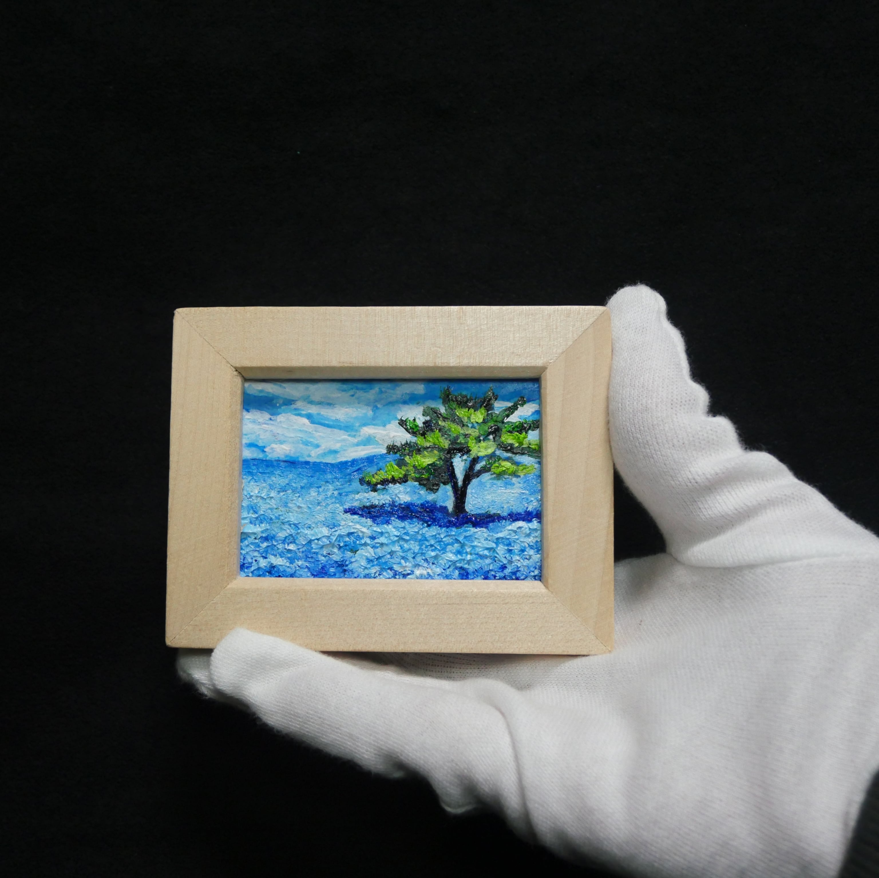 油絵 油彩 油彩画 絵 絵画 手描きミニ絵画 手のひらサイズ