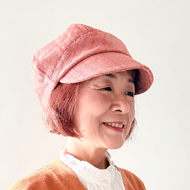 キャスケット・赤チェック