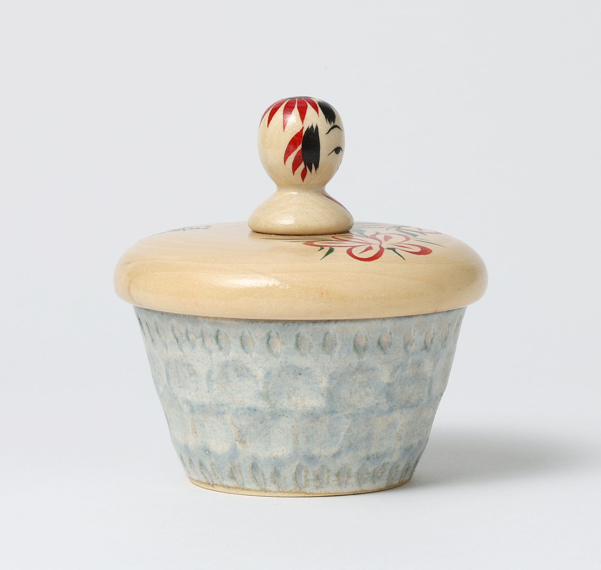こけし　恵陽作　高さ約63センチ こけし蓋の器 Kokeshi lid with pottery | 加納陽平工人 Yohei KANO