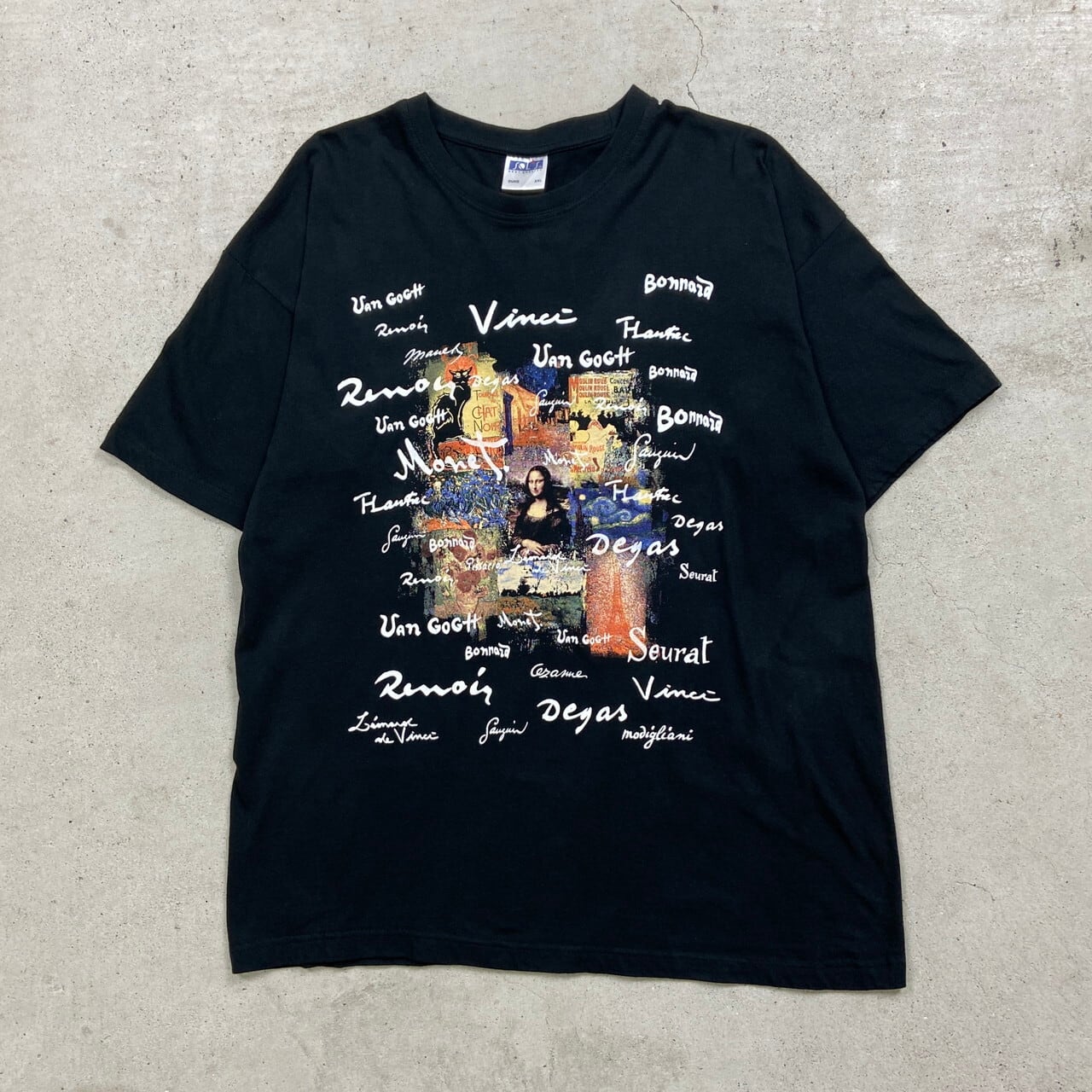 USA製 90s レオナルドダヴィンチ モナリザ Tシャツ ビンテージ ブラック