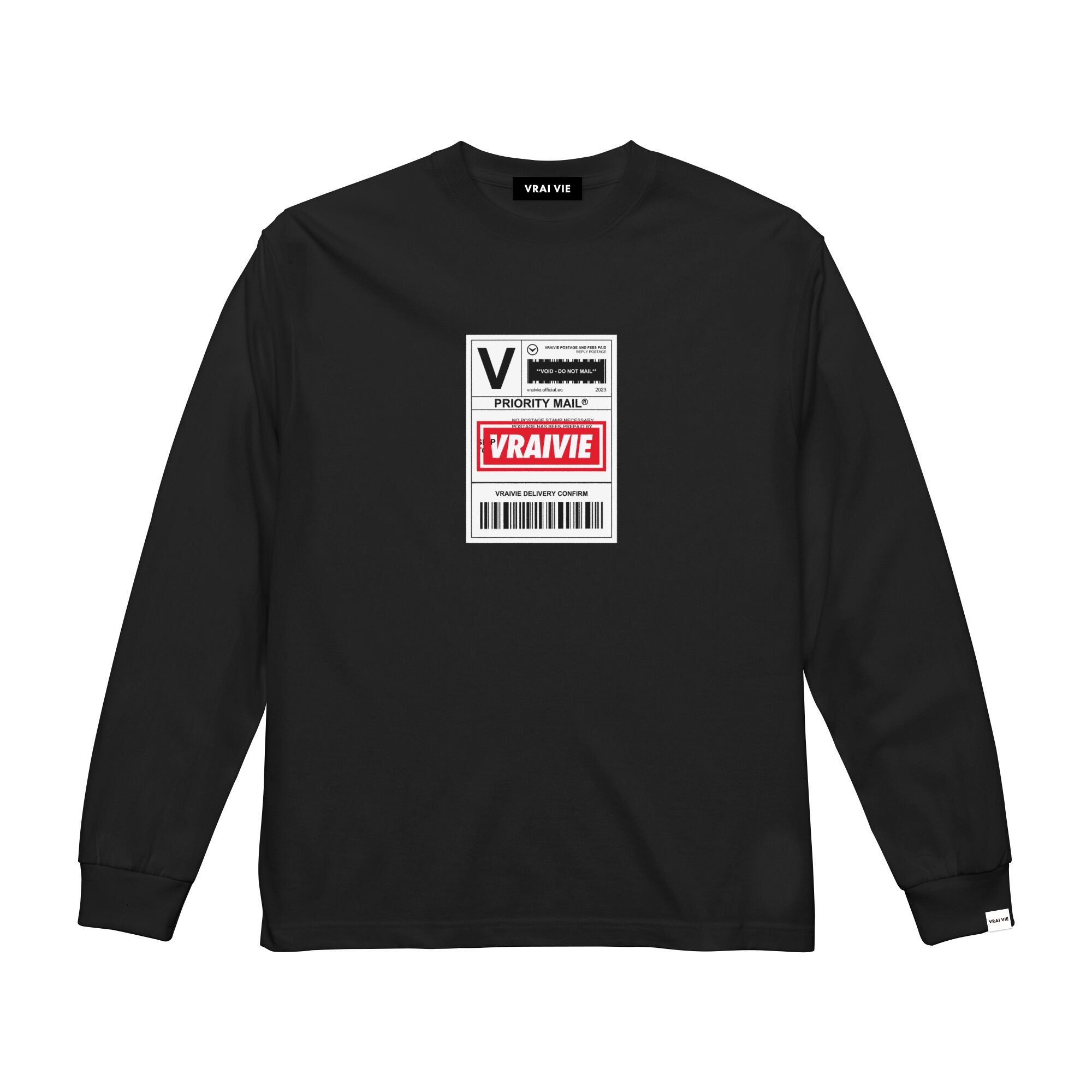 Postal Service Label L/S Tshirt VRAIVIE
