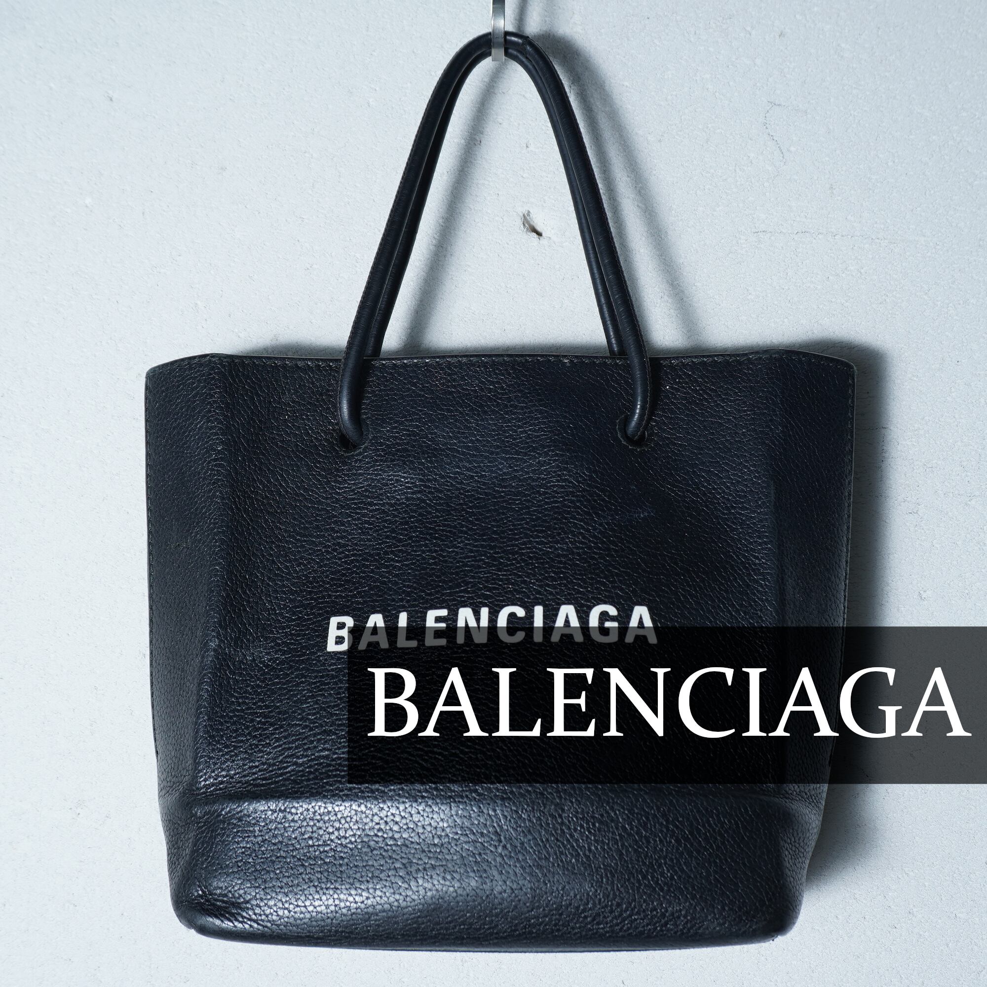 BALENCIAGA ブラックレザー ハンドバッグ 【公式通販】