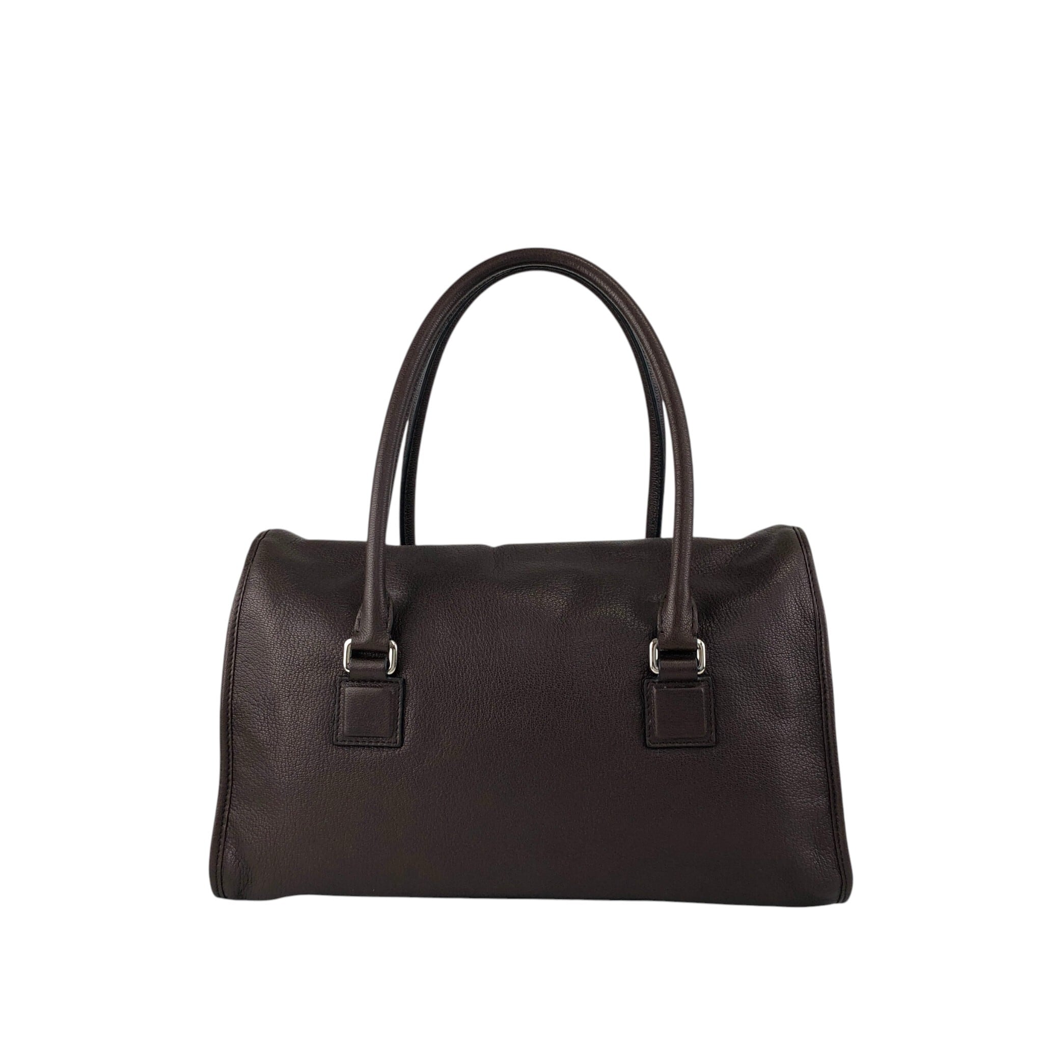LOEWE ロエベ アラモ ハンドバッグ ブラウン アナグラム レザー