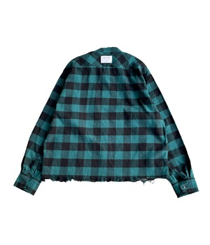 Remake bleach check flannel shirt -Ska/VANDALISM-