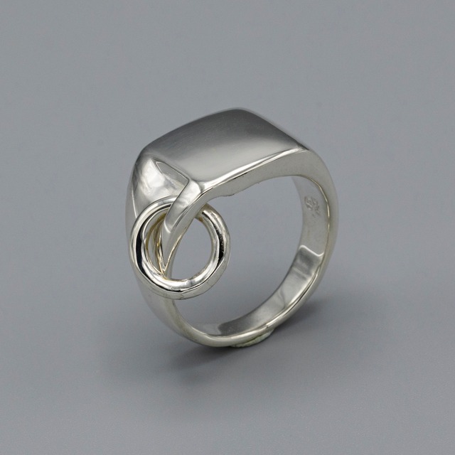 Heritage ball chain ring   Silver