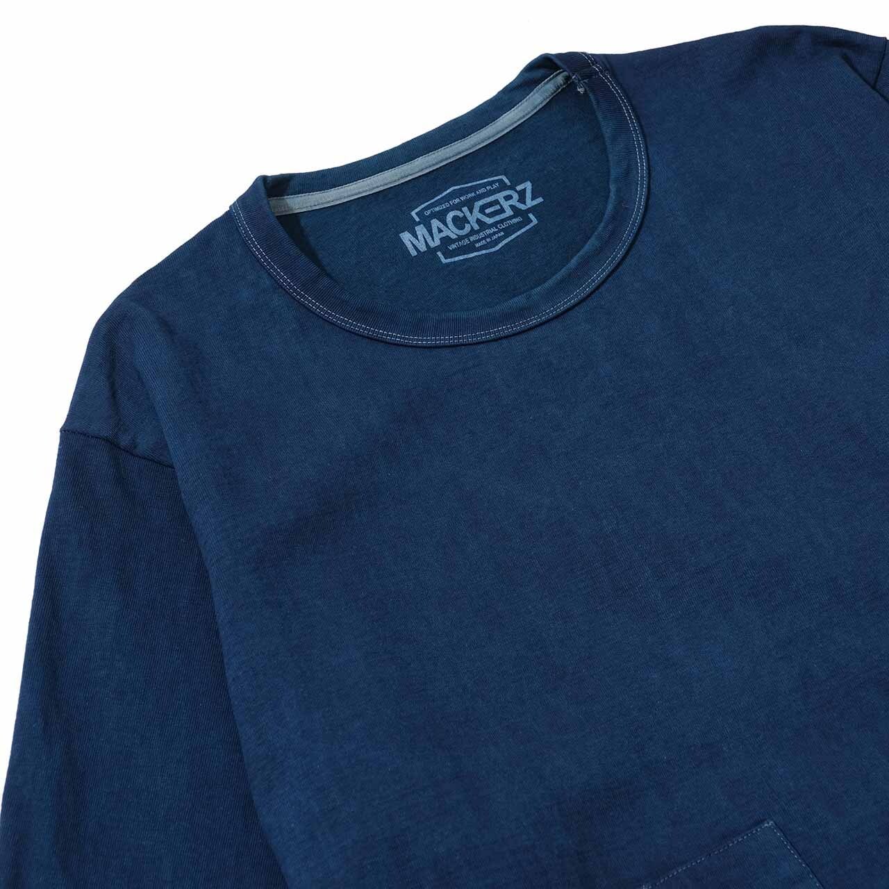 MACKERZ 11oz Big Pocket T-Shirt 長袖 (藍染) | MACKERZ 公式通販サイト