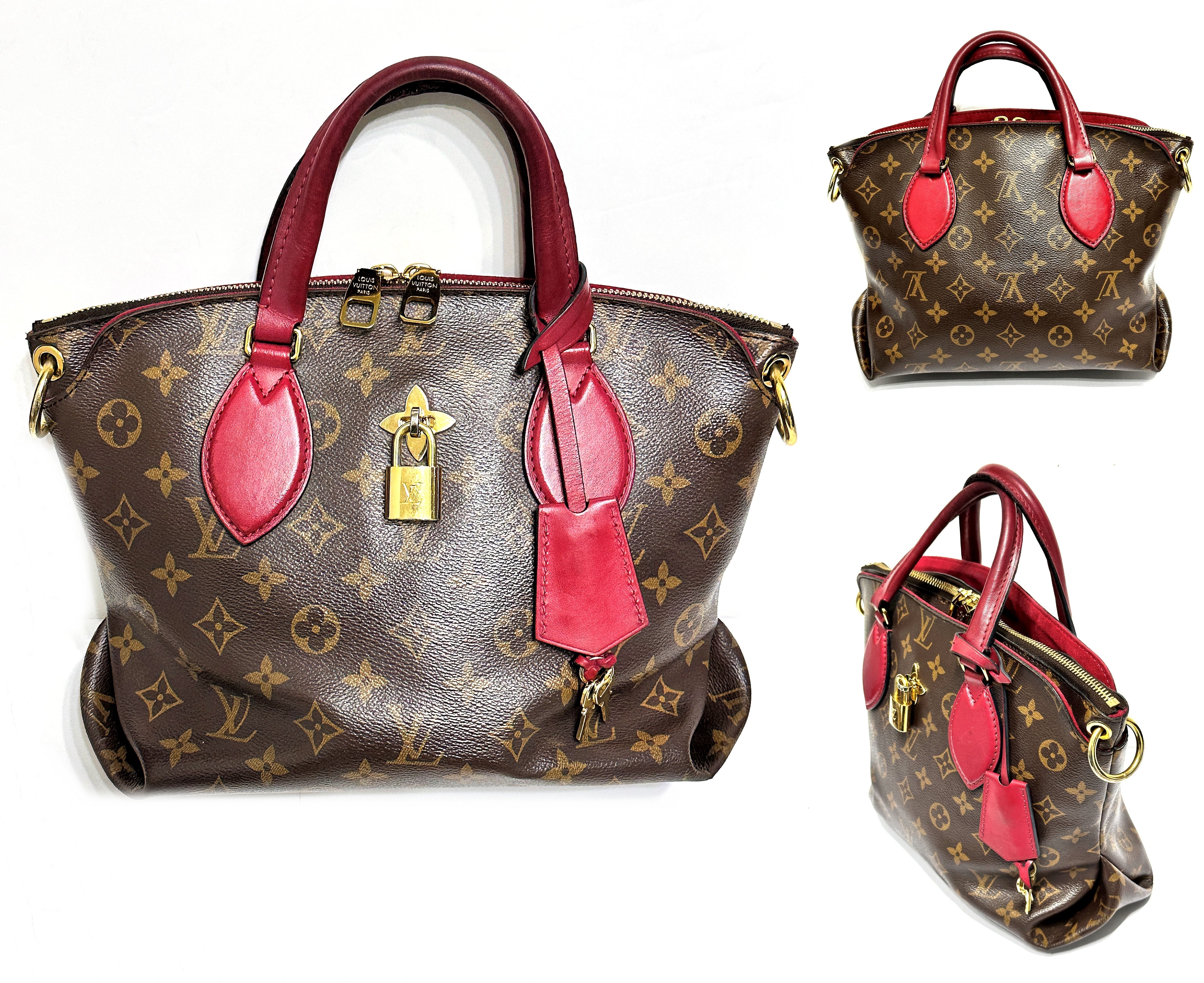 良品　ルイヴィトン　フラワー ジップド トート PM　モノグラム　ハンドバッグ LOUIS VUITTON ルイヴィトン フラワー ジップド トート PM モノグラム