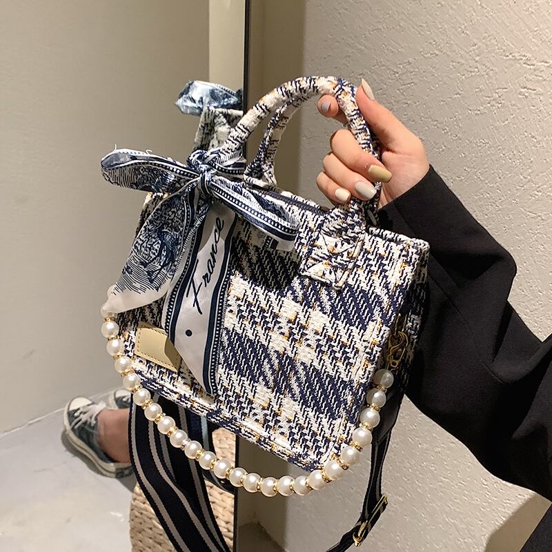 サマー 夏物 トートバッグ スクウェア メッセンジャーバッグ 手作りハンドバック80604835197