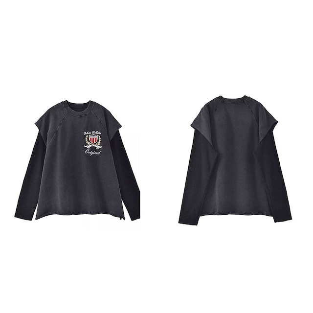 フェードタッチエンブレムレイヤードスウェット 1col R02845