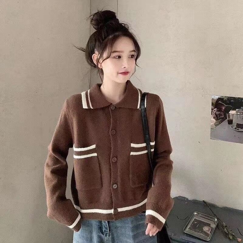 ラインカーディガン