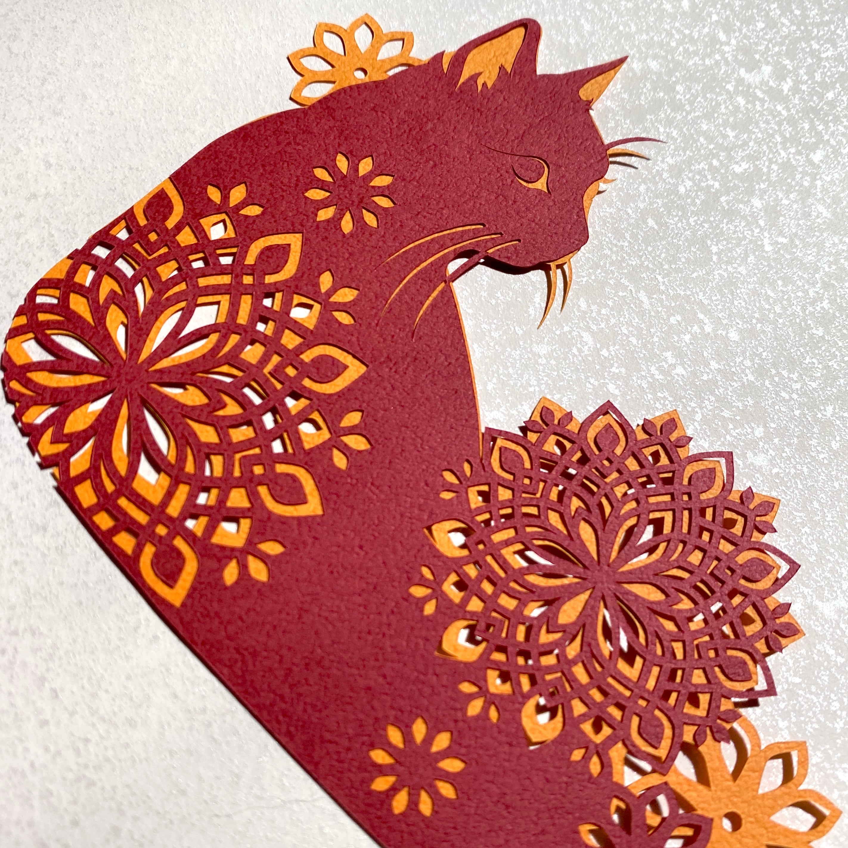 切り絵キット2022.06「ねこ」 | 重ねる切り絵 祐琴