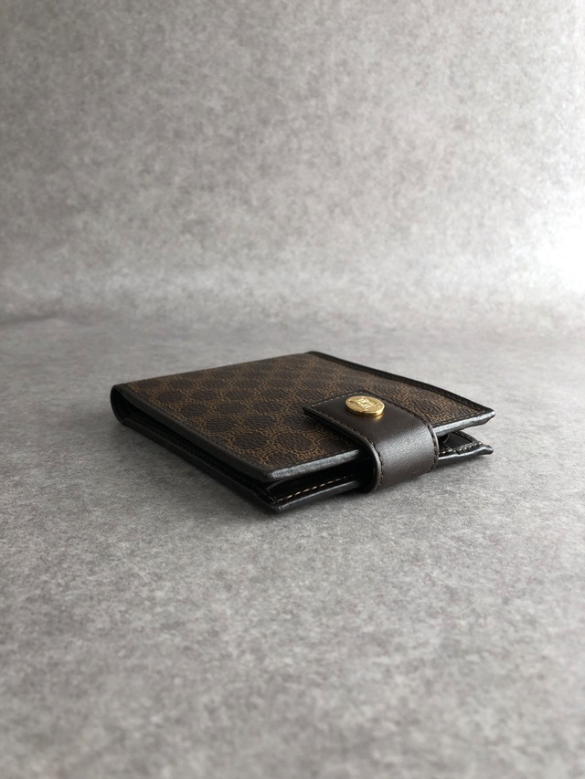 CELINE セリーヌ マカダム 財布 ブラウン PVCレザー 2つ折り vintage ヴィンテージ オールド a4ijew