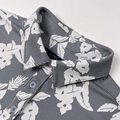 美品 Callaway キャロウェイ 花柄 総柄 半袖 ドライ ポロシャツ サイズ L /レディース/ゴルフ/ネイビー×ホワイト