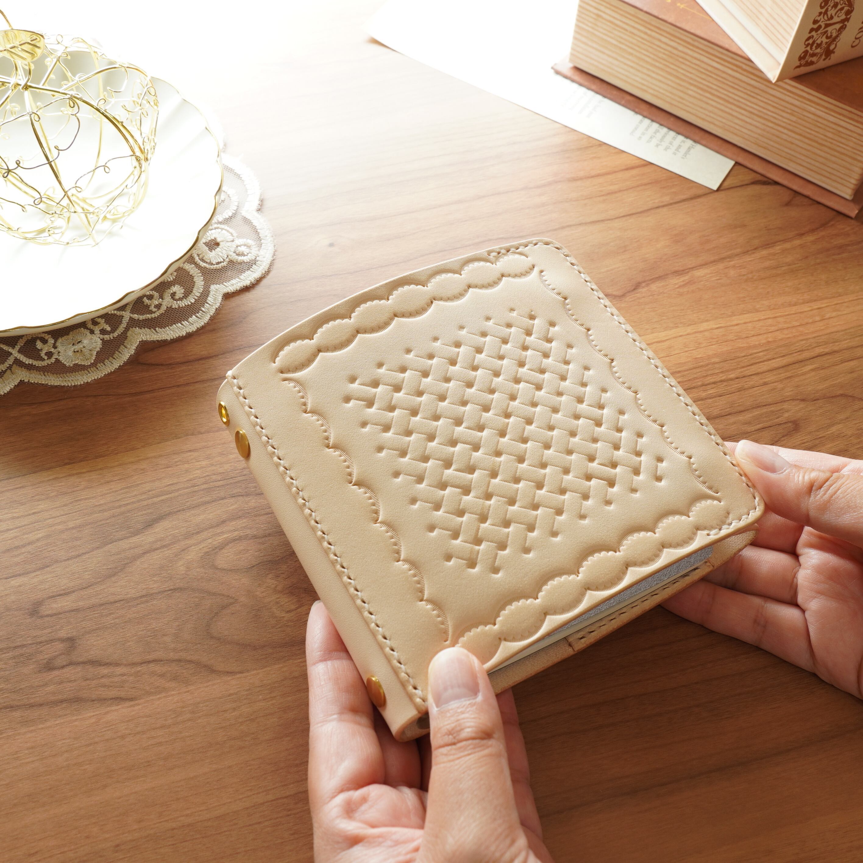 生焼けアップルパイ×M5スクエア ヌメ革システム手帳カバー(マイクロ5