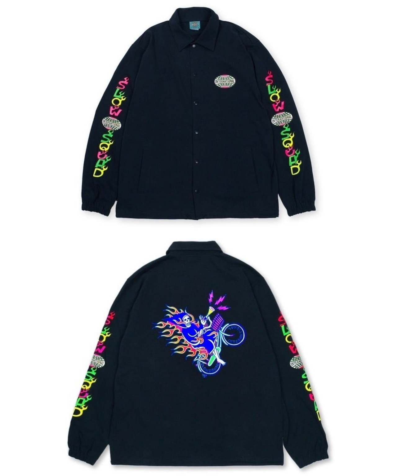 Slow Squad International "Mamachari Neon Cotton Coach Jacket"