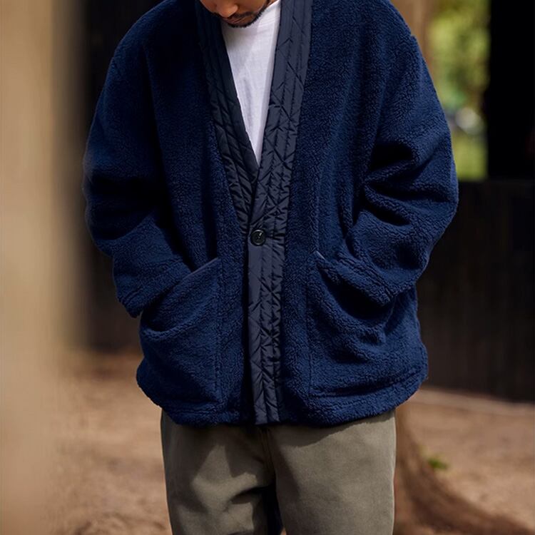 ★V-NECK CARDIGAN POLAR FLEECE COAT　　　A0508