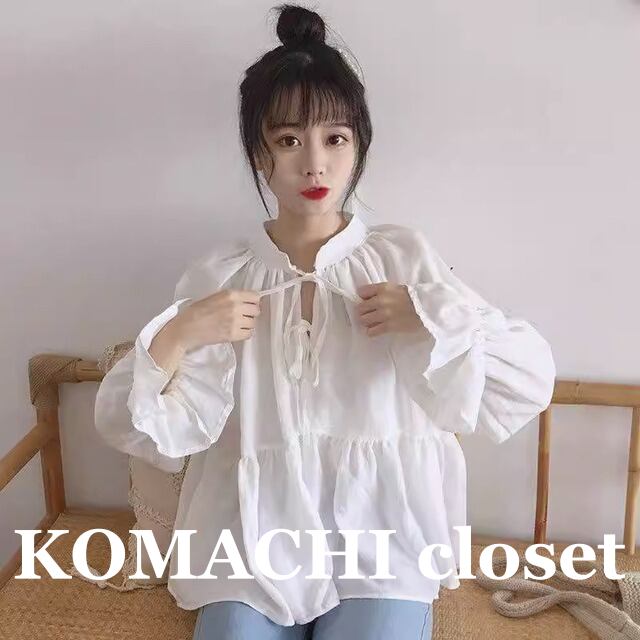 【送料無料】 スタンドカラーカットソー カットソー 長袖 スタンドカラー リボン 無地 ルーズ 韓国 レディース かわいい 可愛い 大人可愛い 大人女子 シンプル きれいめ カジュアル 大人 気品 上品 おしゃれ お洒落 こなれ感 きちんと 大人女子 クール モダン フェミニン ワンサイズ 白 ホワイト 春 秋 オルチャン 10代 20代 30代 女子会 デート 旅行 レストラン ショッピング ガーデン 休日 普段使い デイリー コーデ トレンド インスタ映え 楽チン スタイルアップ