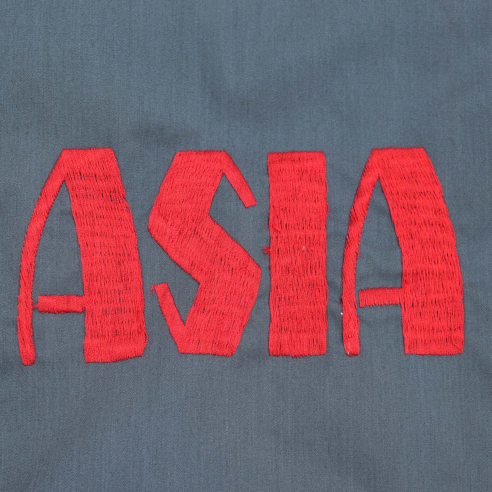 60s～ AIR ASIA ロゴ刺繍 デザイン ワークジャケット 作業着 アウター