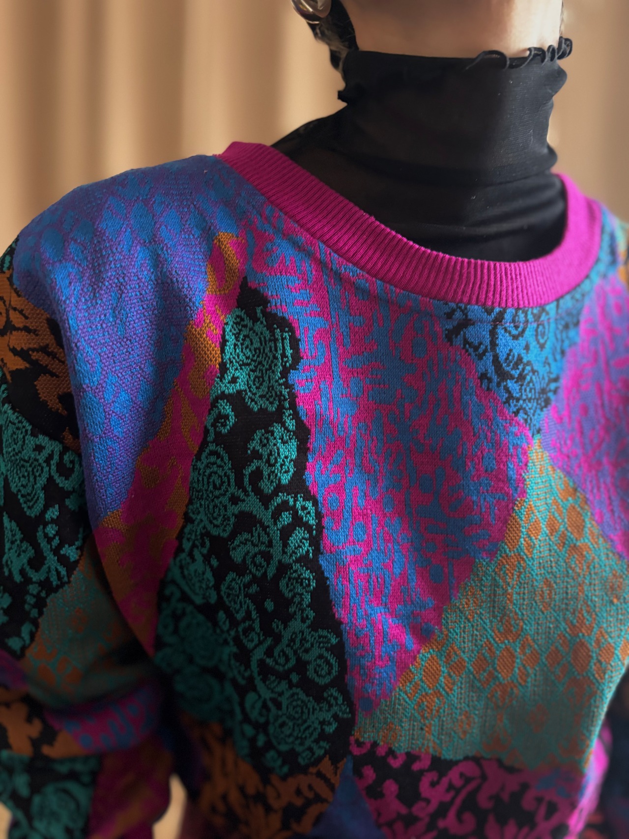 geometric art design knit-5119-12