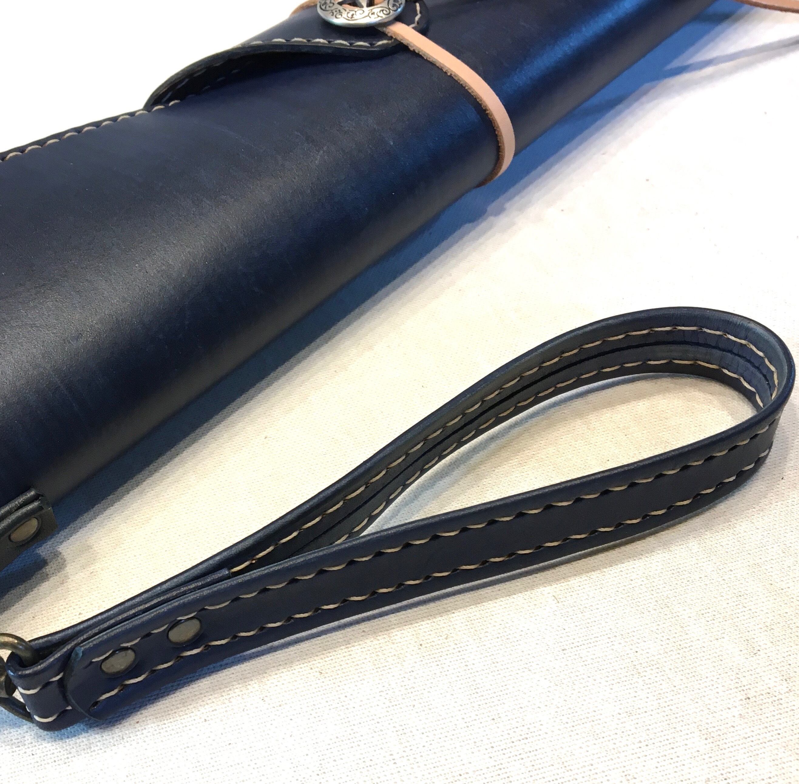 本革製スティック・ケース（スターコンチョ／藍染）sc011 | wizardleather