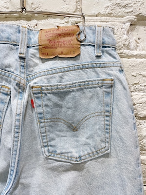 90年代 Levi's551 テーパードクラッシュデニムパンツ USA製