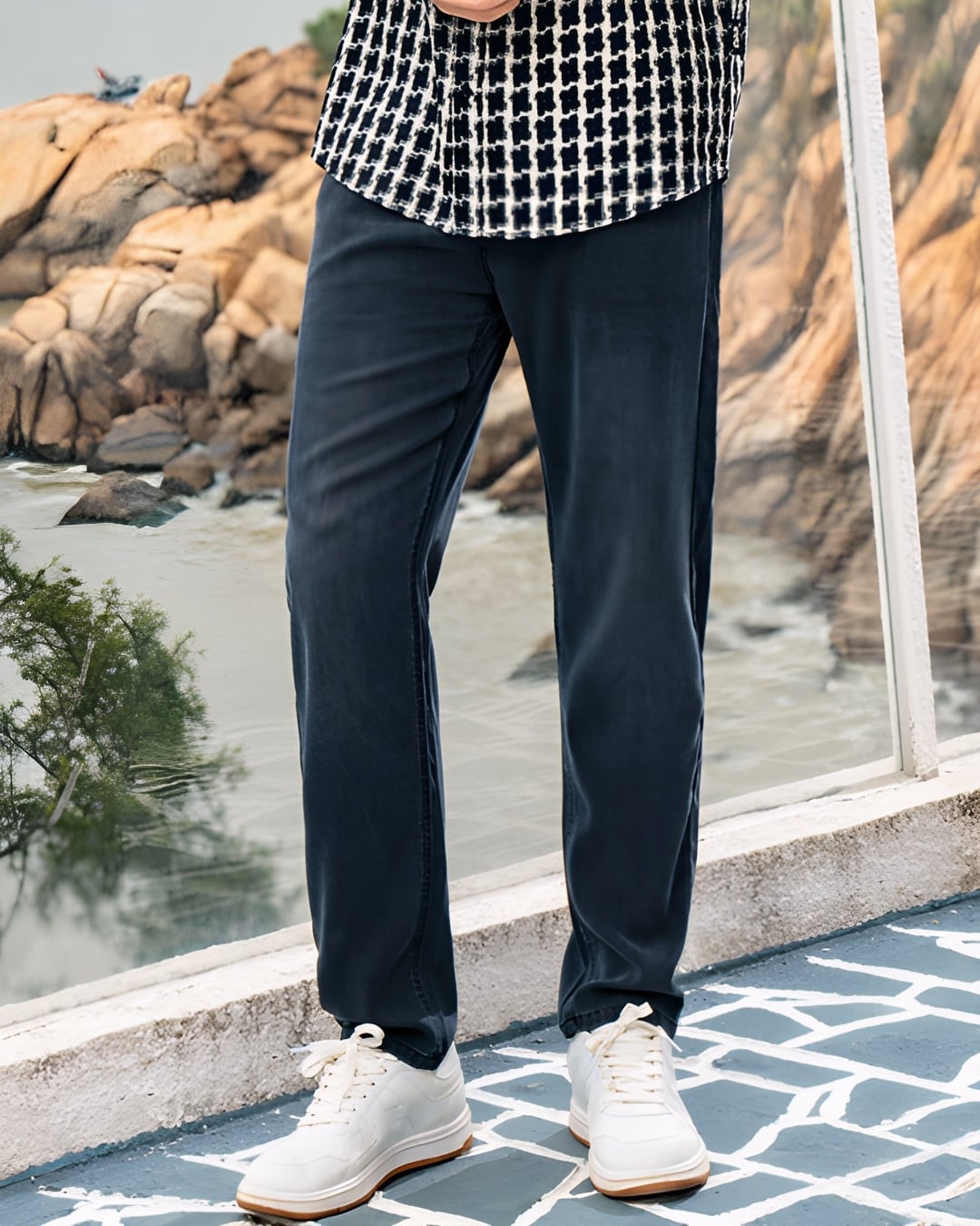 クール レギュラーフィットデニムパンツ E0038