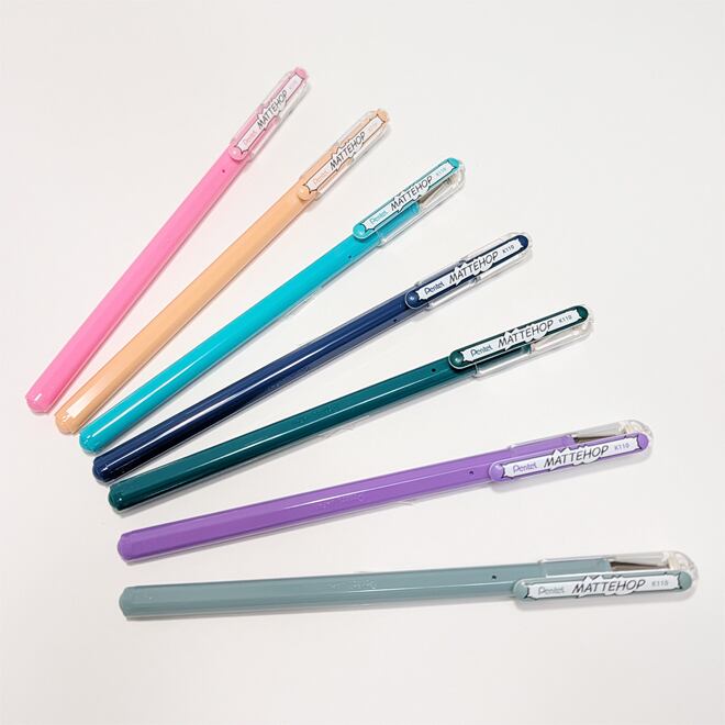 ぺんてる Pentel マットポップ ボールペン コンプリート 21色セット