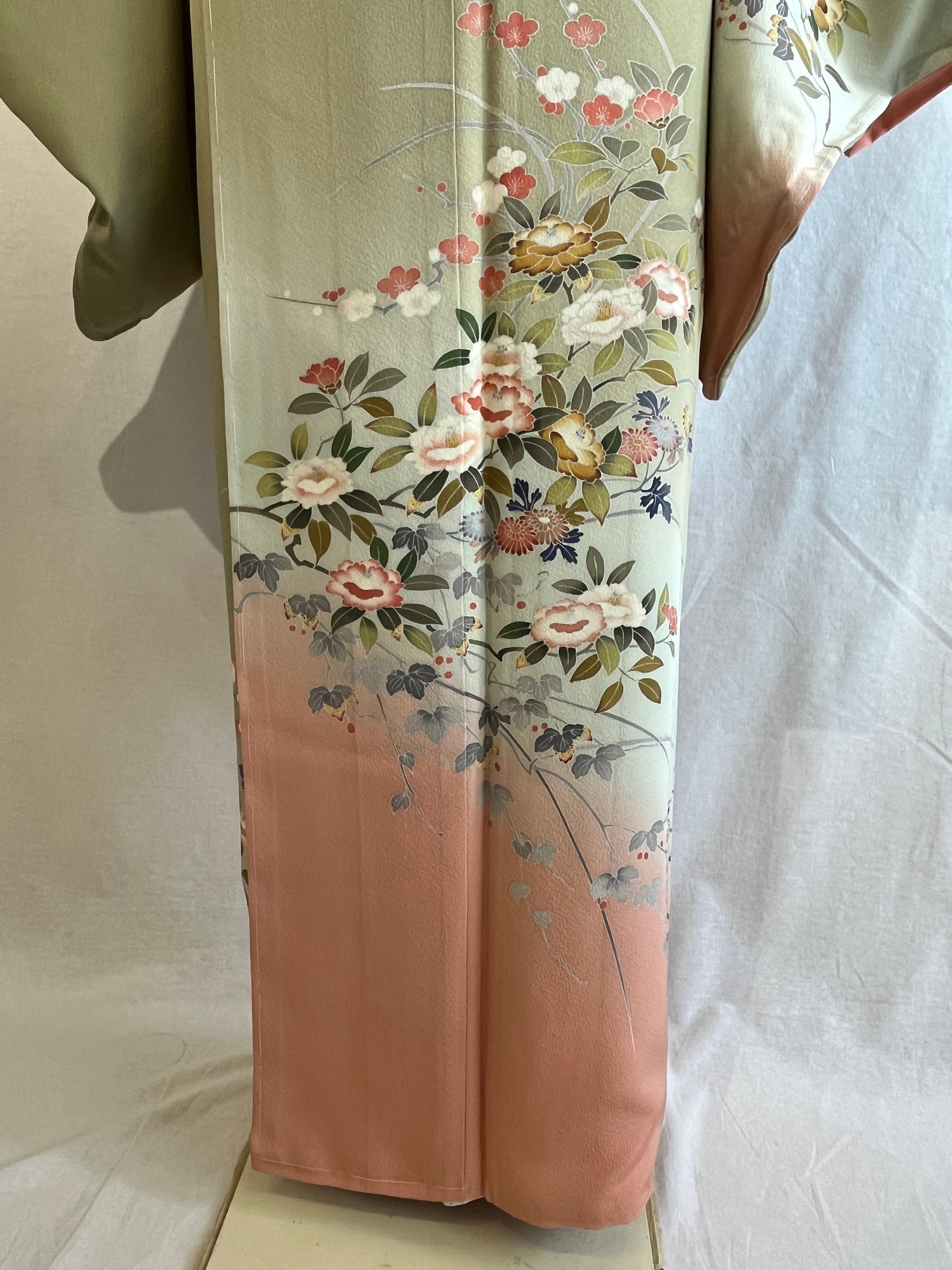 2293 高身長 作家物 加賀友禅 訪問着 袷単品 Houmongi (lined kimono) | リサイクル着物ショップ La遇 Used  Kimono Shop Lagu powered by BASE