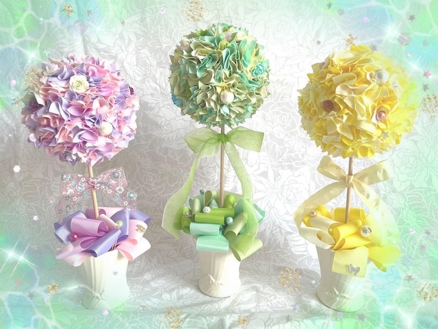 認定講師様専用【ライセンス取得講座セット】【針を使わない リボントピアリー】材料付