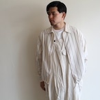 H.UNIT【 mens 】washed stripe zip jacket