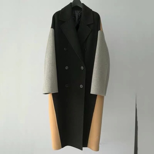 コート　ドッキングカラーコート　ドロップショルダー S /２XL