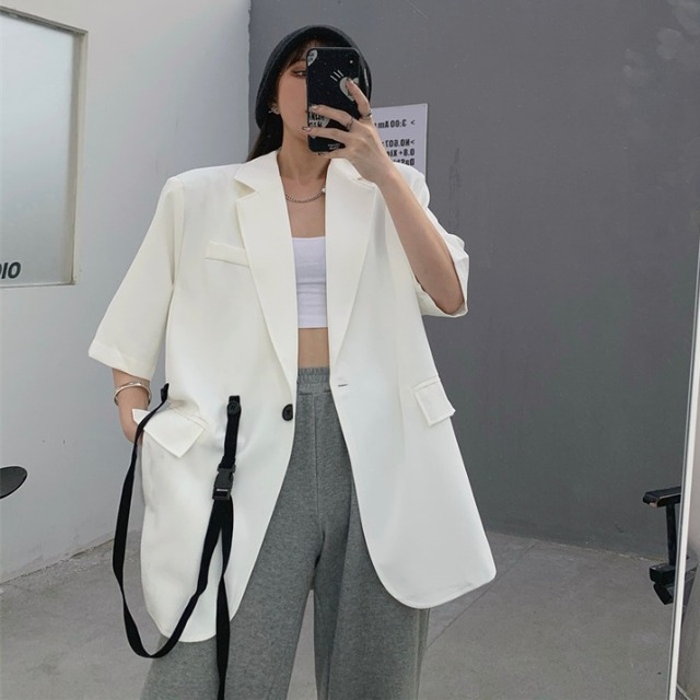 サマールーズカジュアルジャケット 薄手カーディガンスタンダード レトロ 大きめサイズ 夏物 ケッペル32976448673