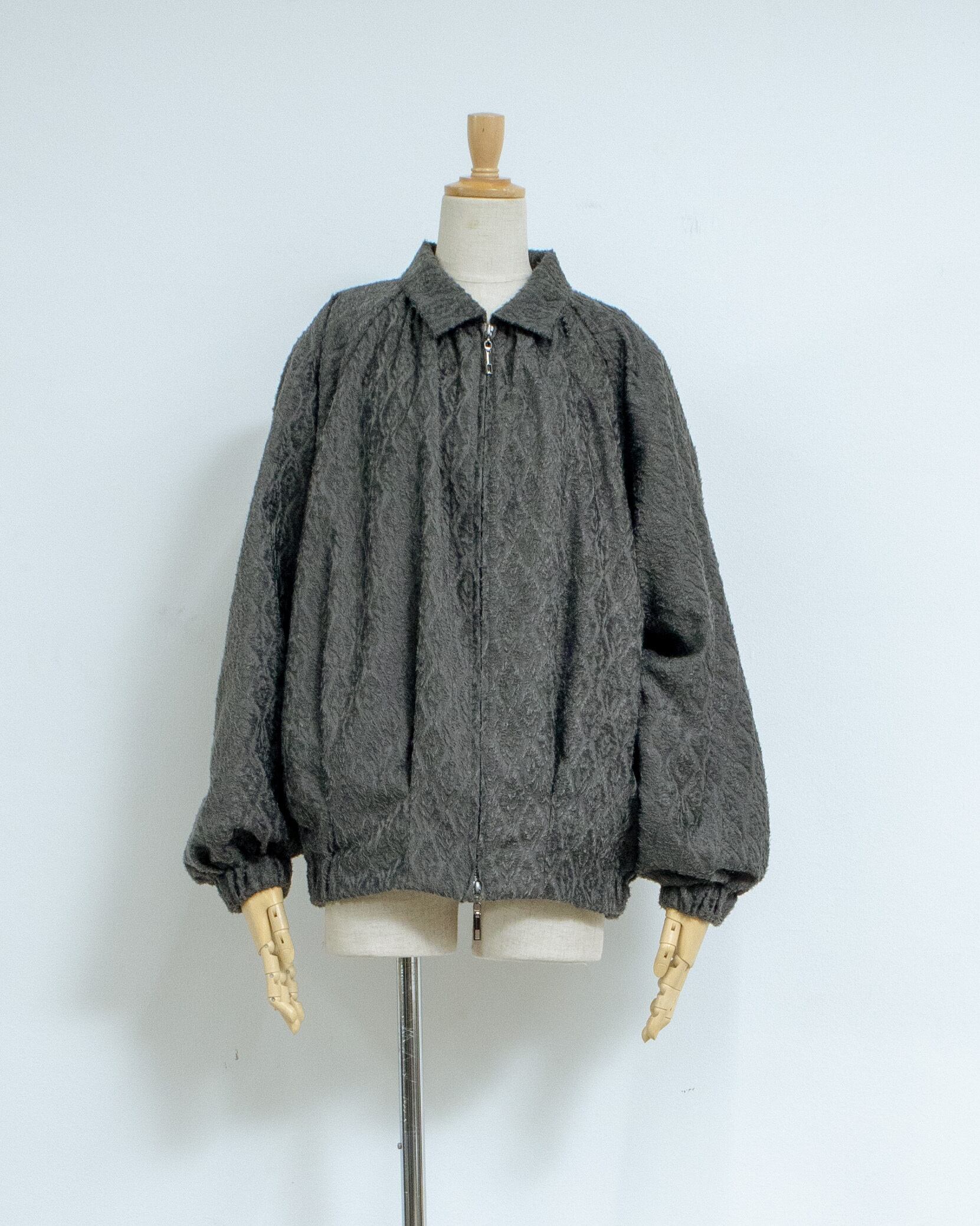 植物の産毛(トライコーム)みたいなブルゾン | BL-33087_BLACK | JUN 