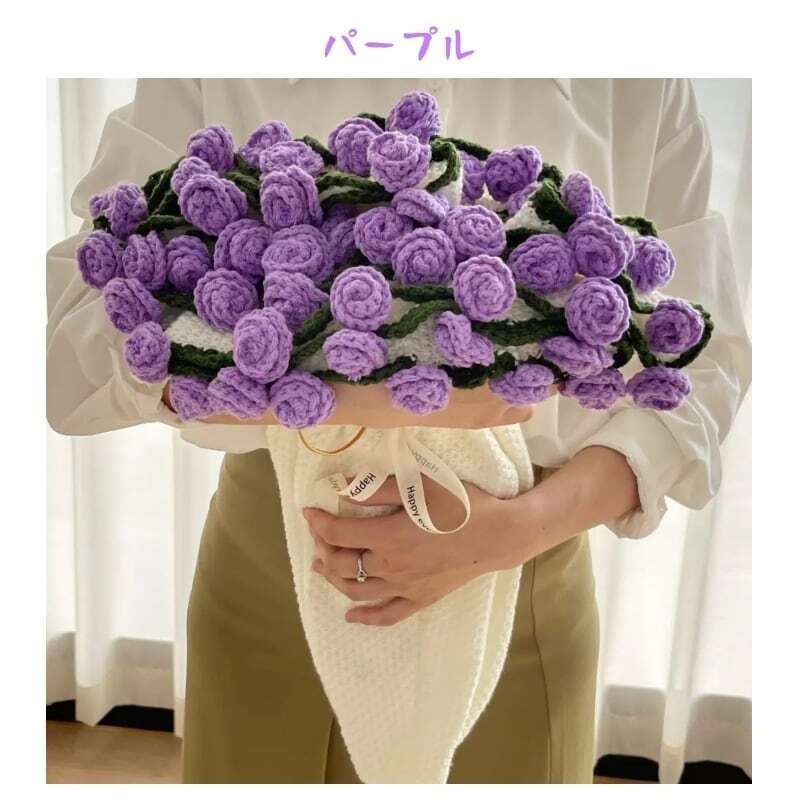 XQ 122 .【職人手作り/完成品】バラのロマンティックブランケット