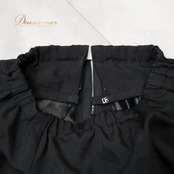 フラメンコ 衣装 ファルダ スカート ブラック系 水玉 ドット柄 黒 黄 華やか ボリューム 無地 シンプル 練習 レッスン イベント ステージ ピキージョ かわいい ボランテ フリル シージョ イエロー系