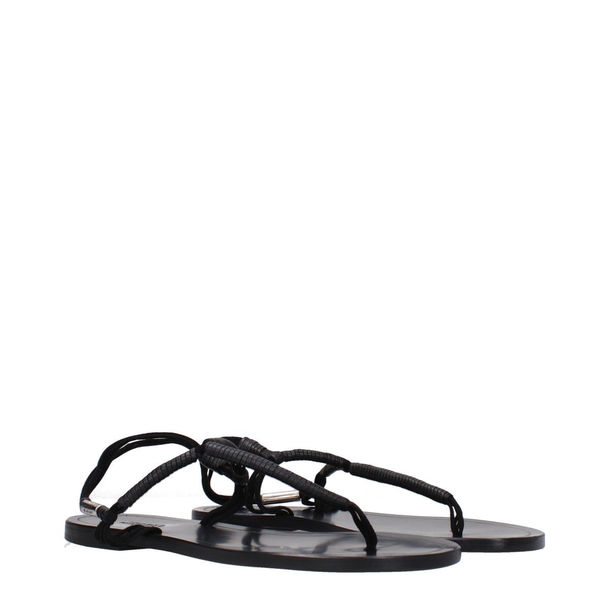 【新品】ISABEL MARANT イザベルマラン レディース ビーチサンダル レザー ブラック SD0058FAA2B03S01BK