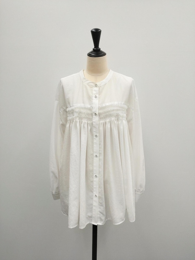 【SAMPLE SALE】スモッキングデザインエアリーブラウス　