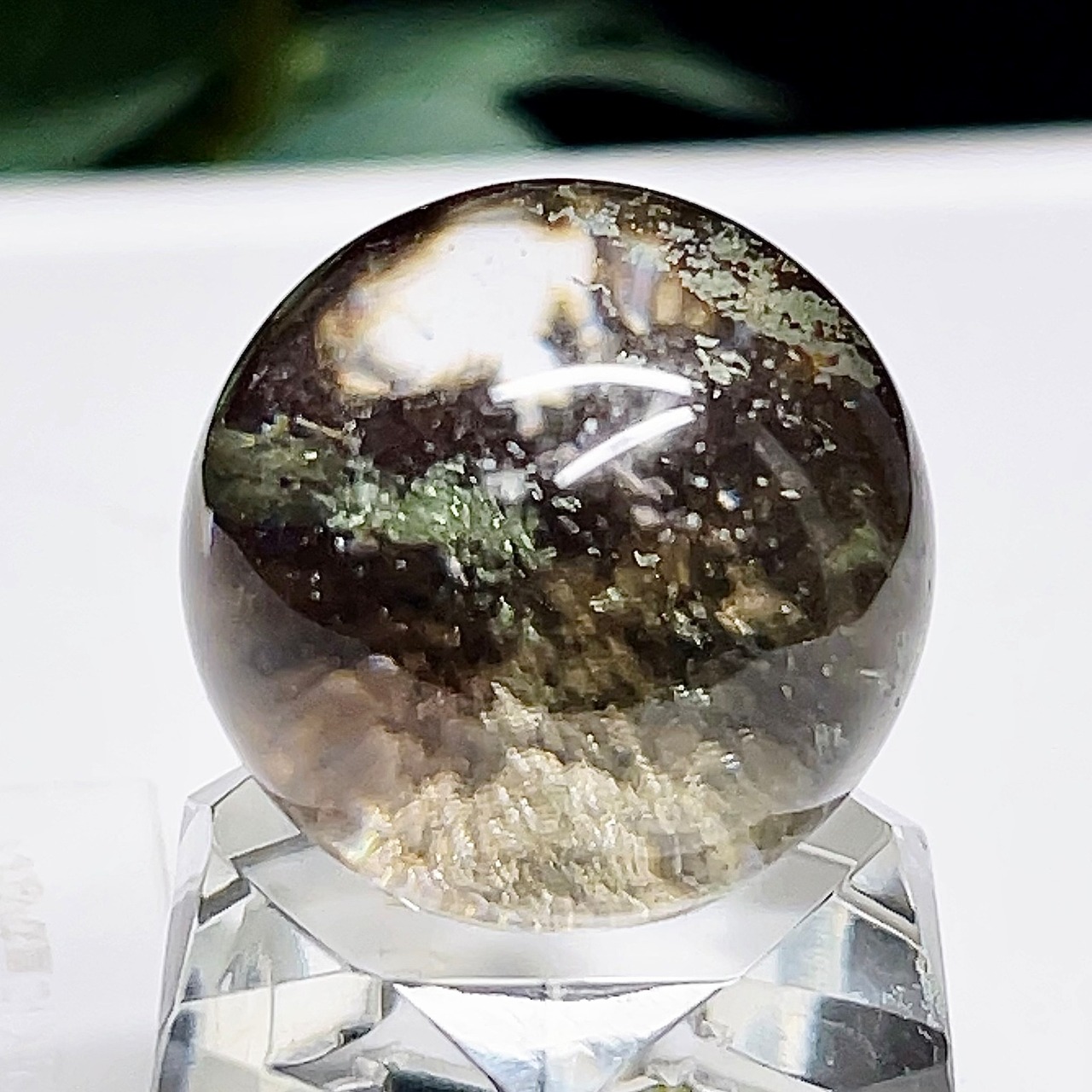 超美品】ガーデンクォーツ 丸玉 スフィア 庭園水晶 幽霊水晶 13 | 七彩  