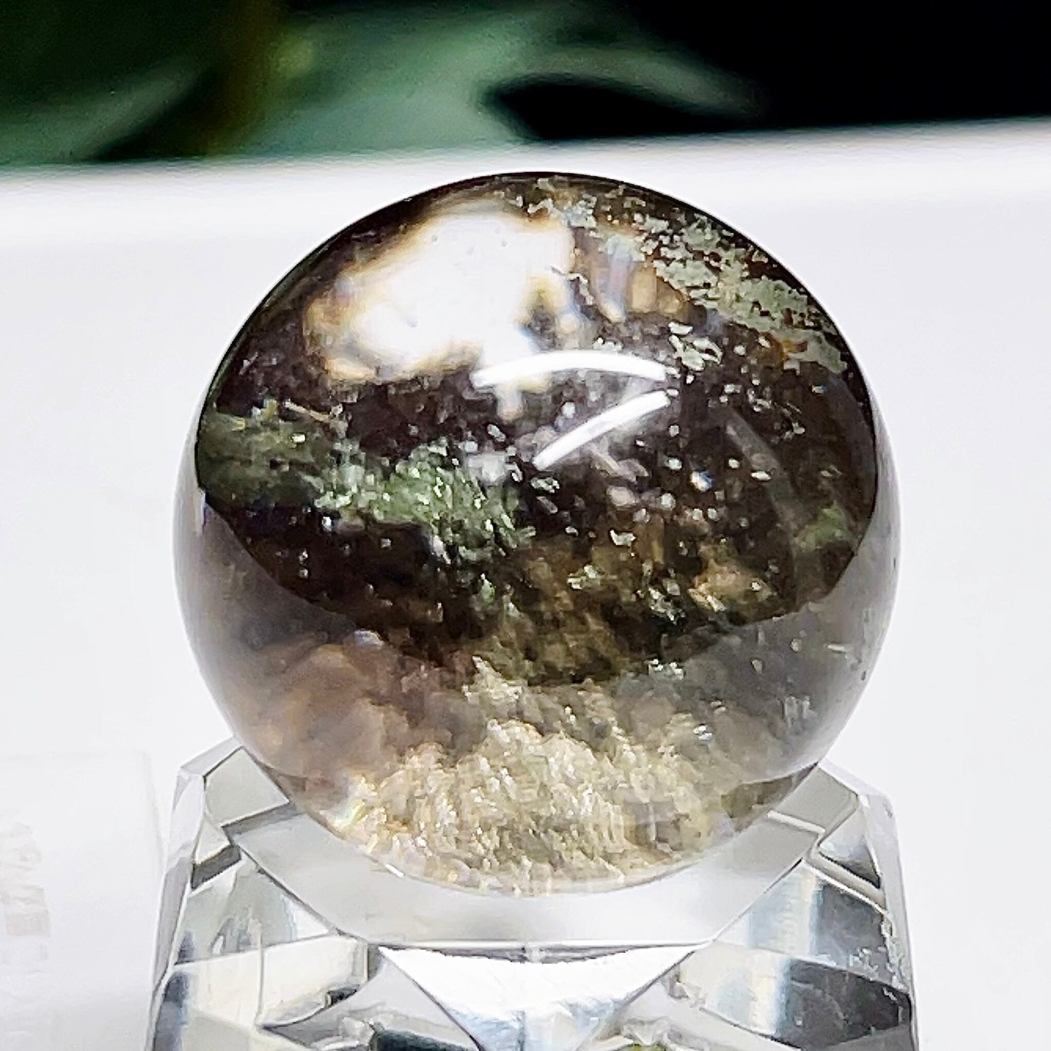 超美品】ガーデンクォーツ 丸玉 スフィア 庭園水晶 幽霊水晶 13 | 七彩 