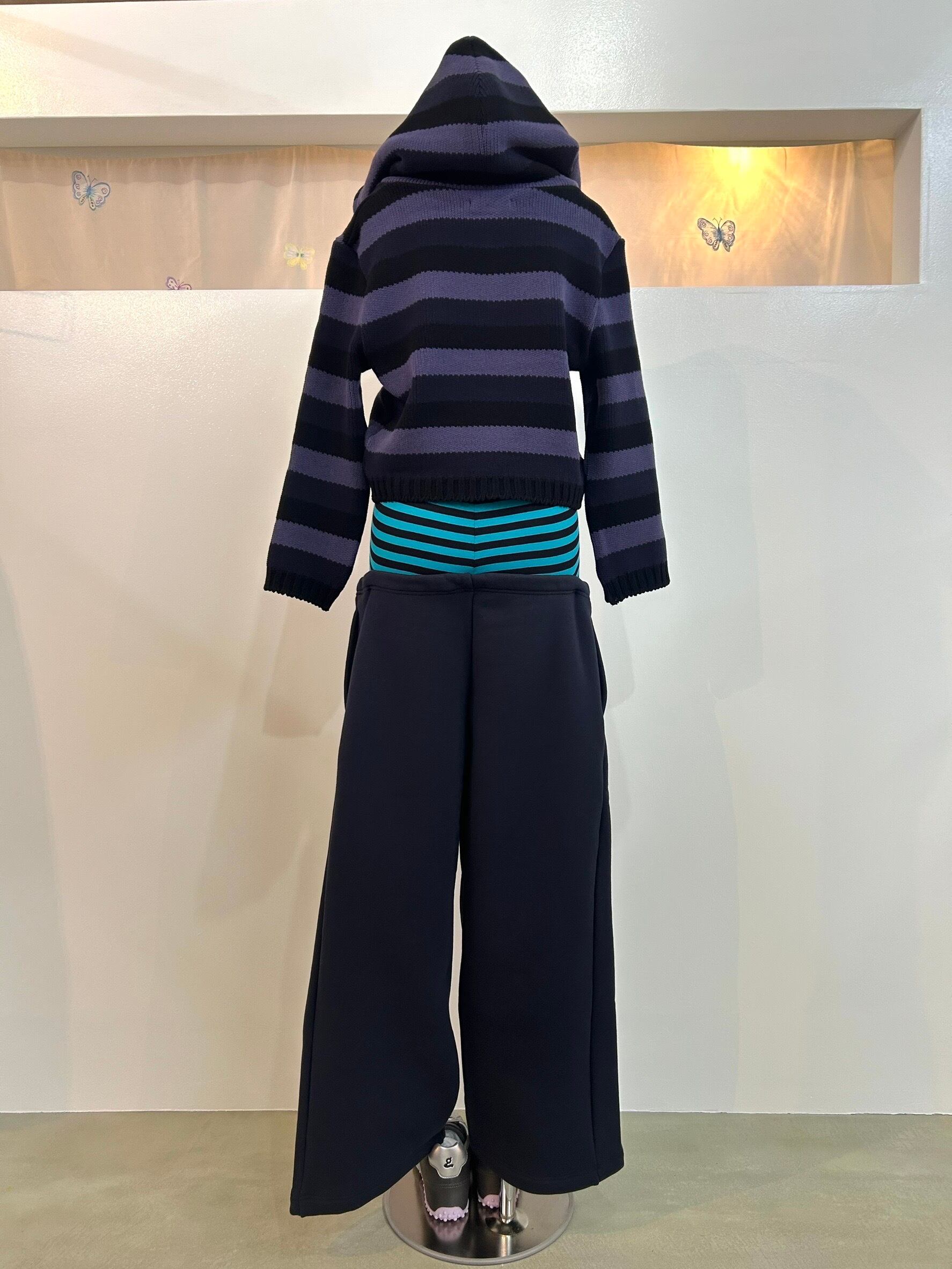 ans dotsloevner カットソー Ans Dotsloevner doll hoodie knit / grey blue | itimi