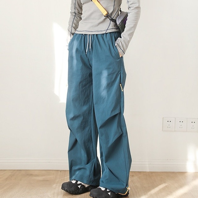 サイドジップドローストリングアクティブパンツ C01006