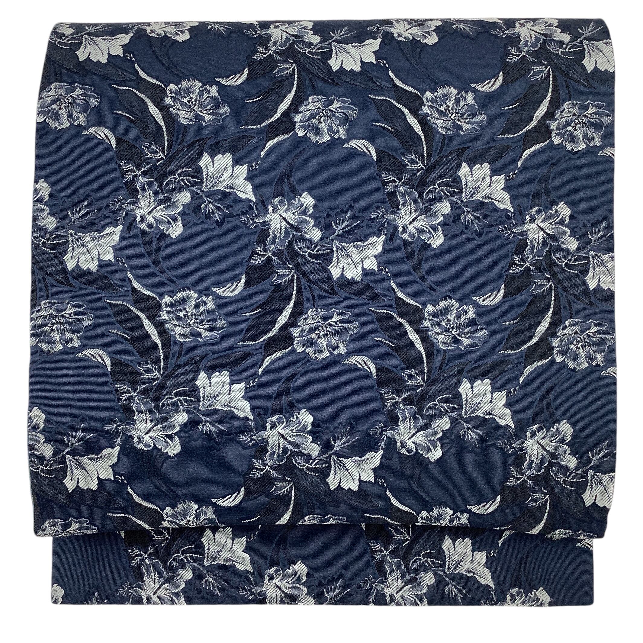 ゴブラン調 花柄 袋帯 ネイビー 【新品】 | tresjeune -トゥレジュ  