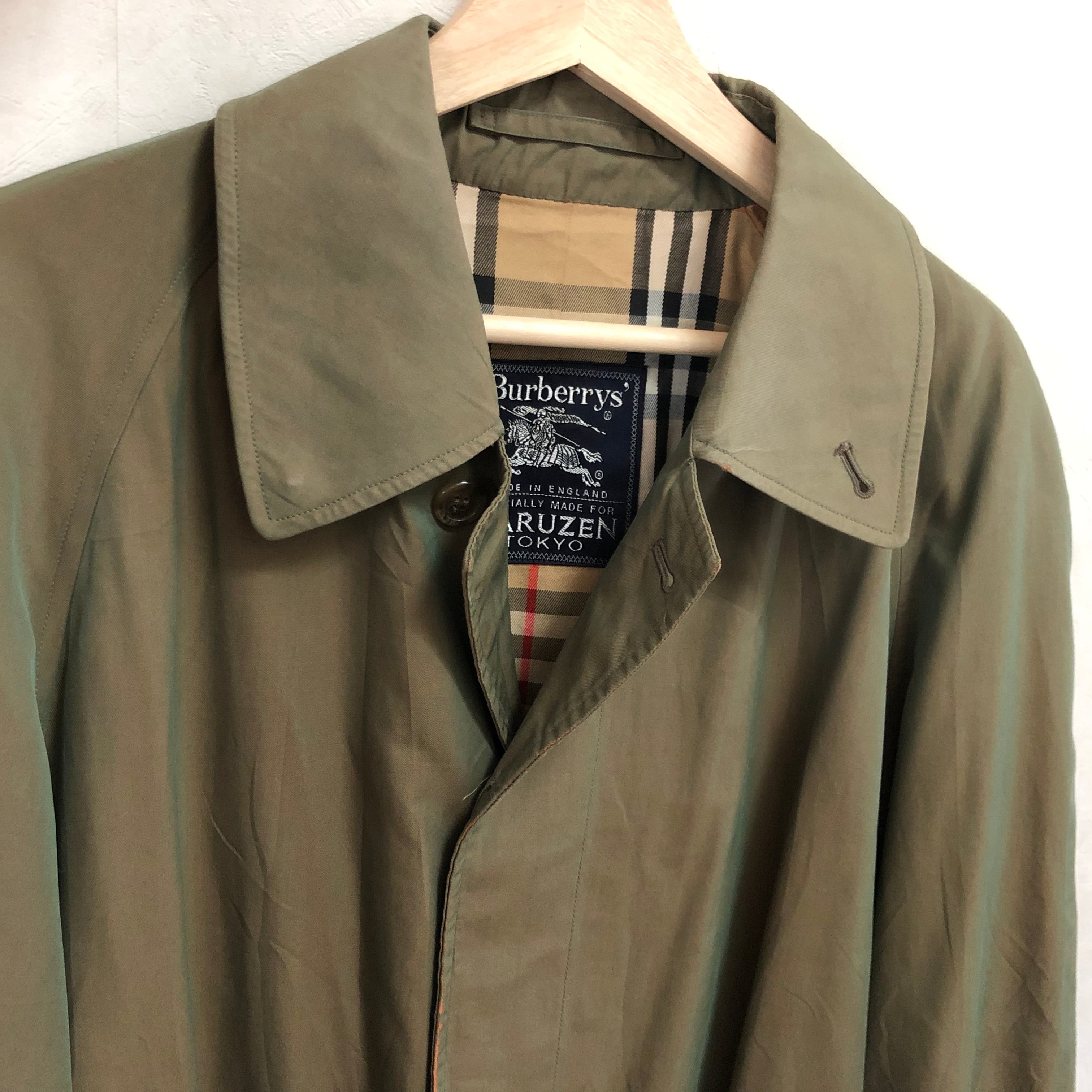 80's Vintage Burberry 玉虫色 英国製 ステンカラーコート