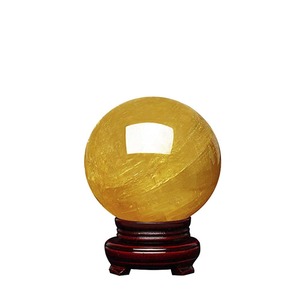 【新着特価】水晶玉 黄水晶 天然 シトリン 丸玉 黄水晶 水晶球 天然水晶 置物 原石 風水グッズ 浄化 開運 金運 財運 アップ 商売繁盛 クリスタルボール パワーストーン お守り 厄除け 厄払い イエロー 台座付き (5cm)