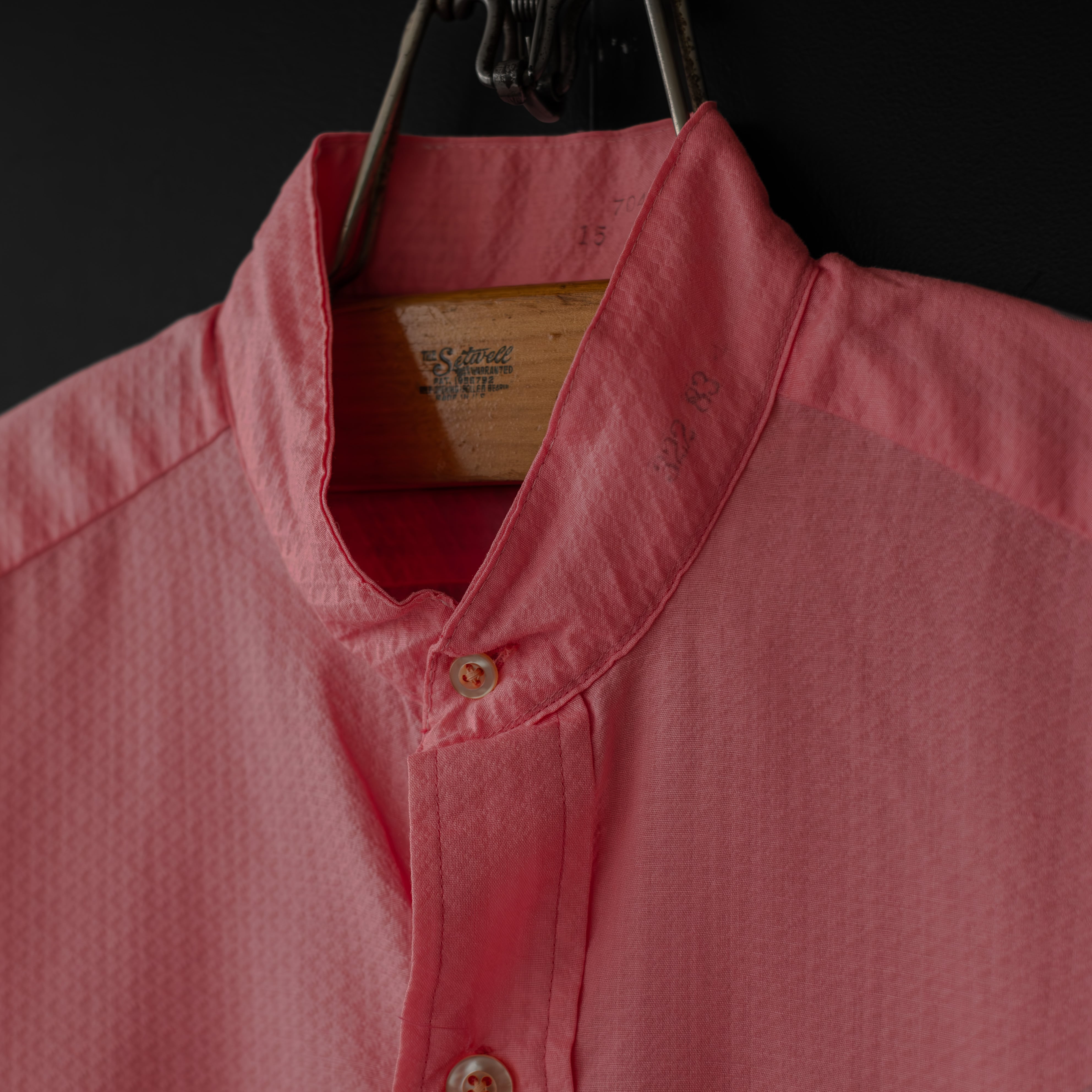 used- 【Sears KINGS ROAD】 70s band collar shirt (remake) | dros dro