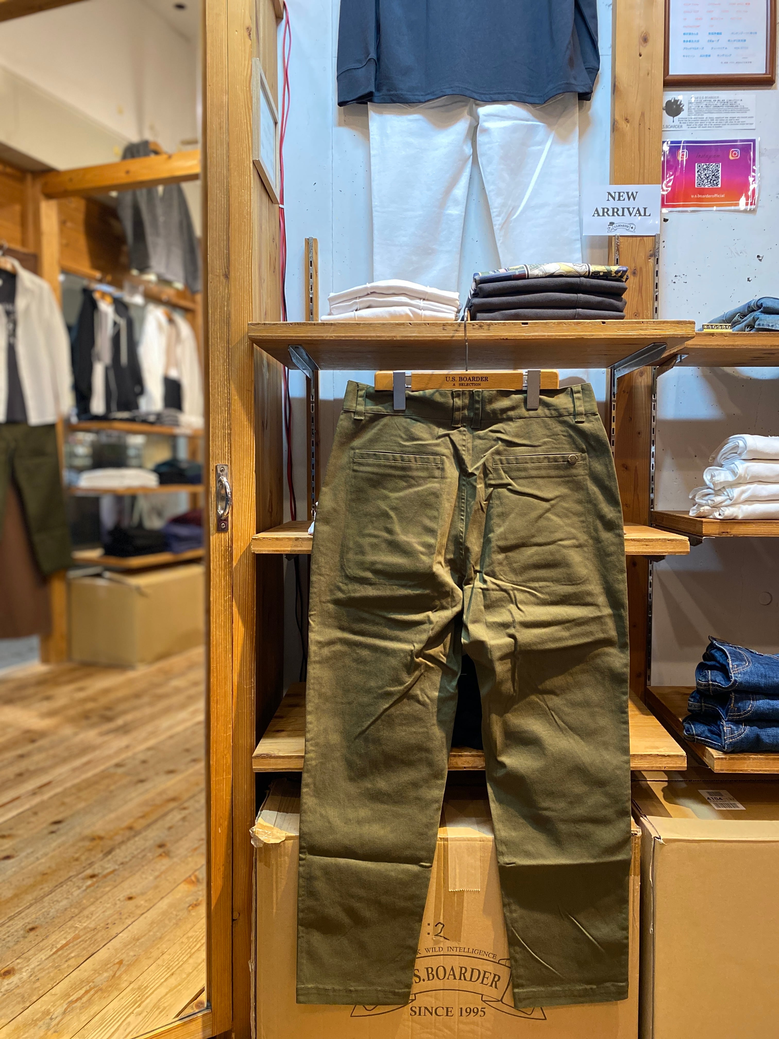 U.S.BOARDER チノP CHINO US チノ チノパン Khaki カーキ ワークパンツ