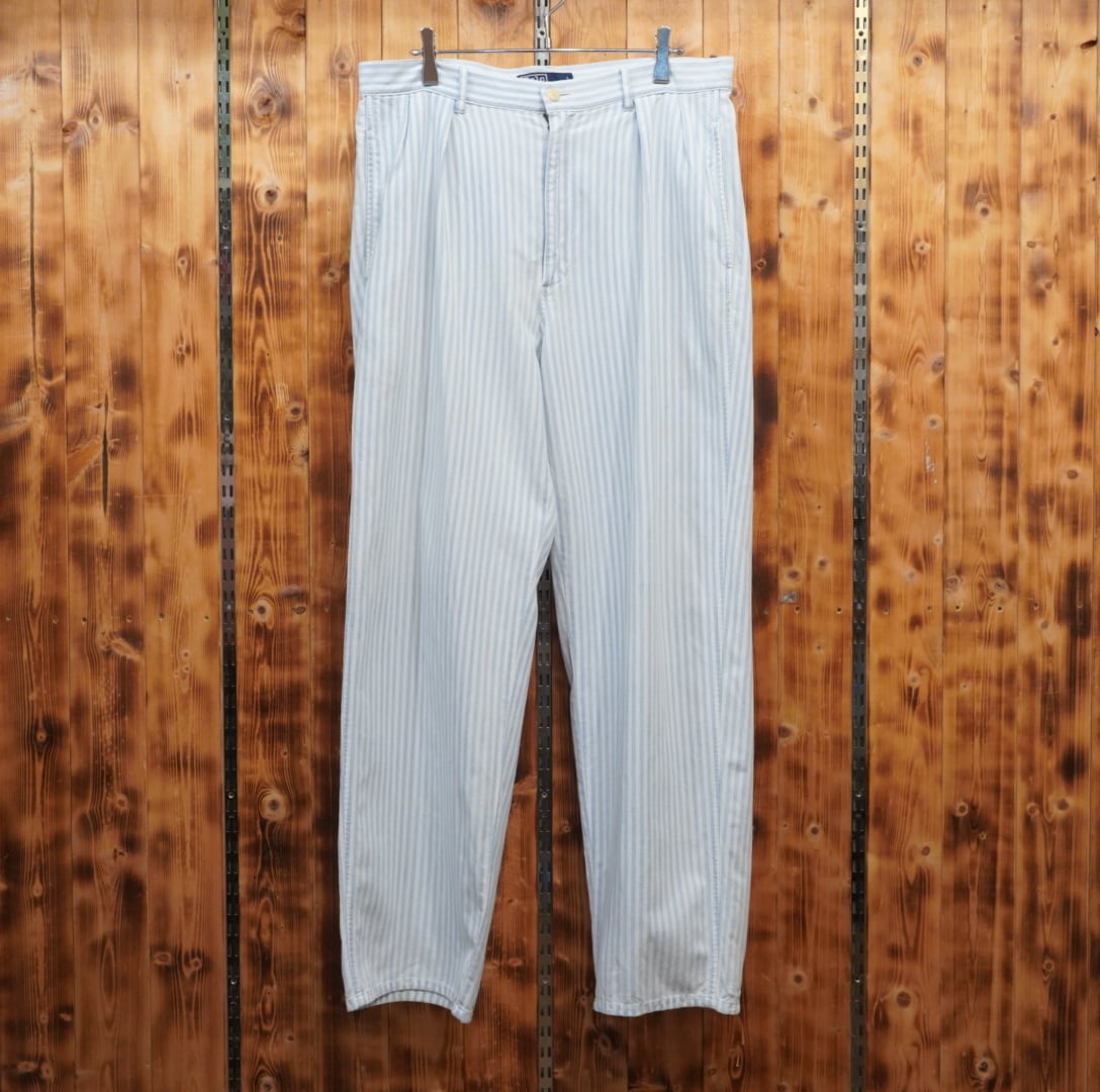 90s ralphlauren ストライプ パンツ W33 /ラルフローレン